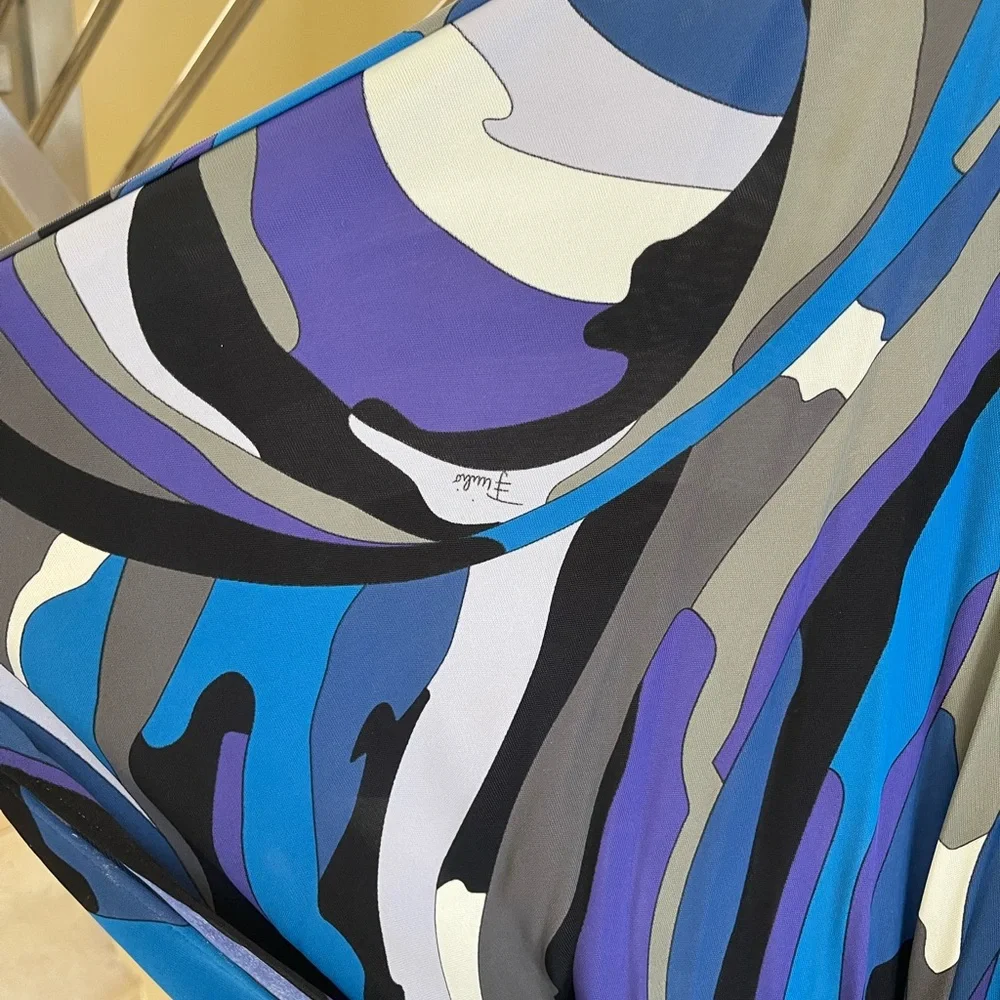 Vintage Emilio Pucci Multicolor Patterned Dress/Top - Picture 5 of 12